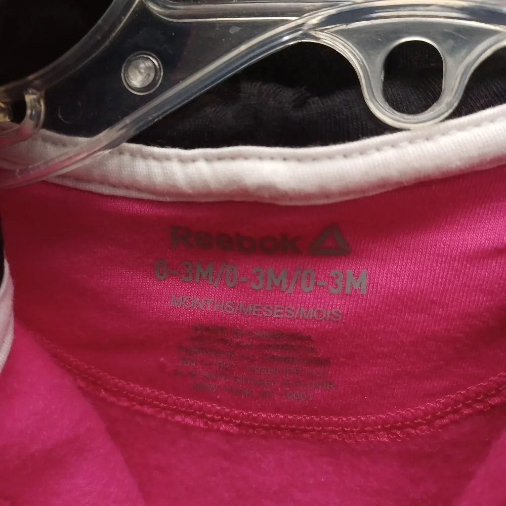 New REEBOK one piece zip hoodie - newborn